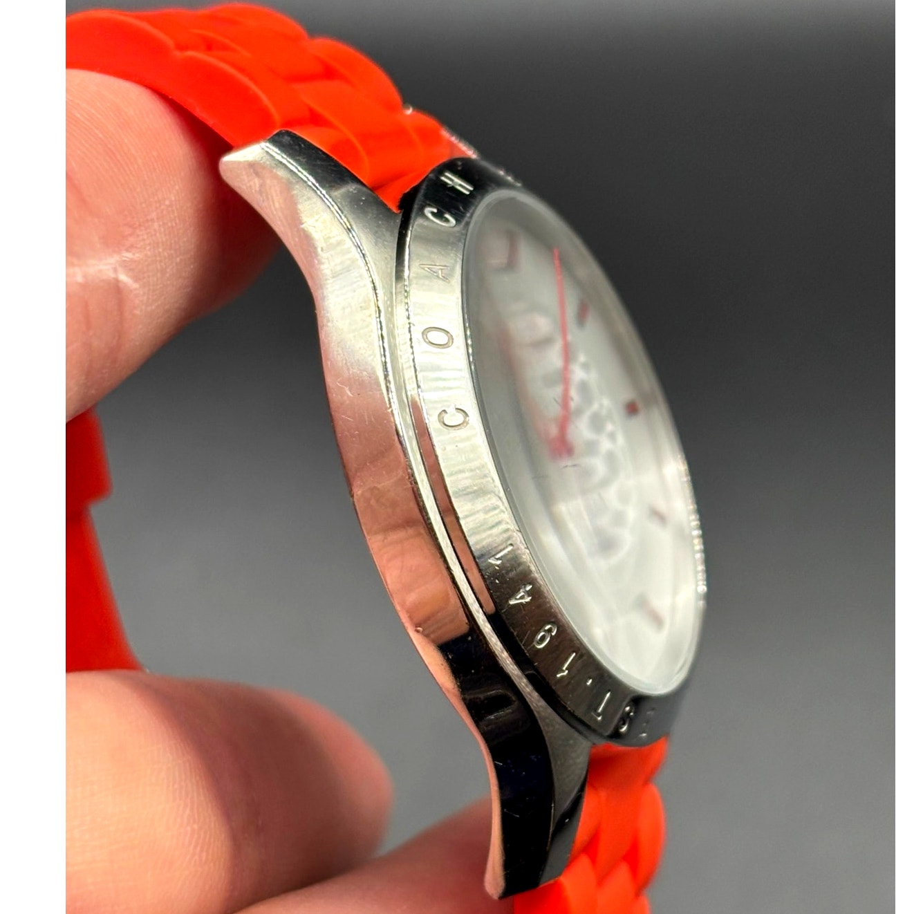 Coach Maddy CA.69.3.14.0706 Orange Silicone 41mm Quartz Women's Watch