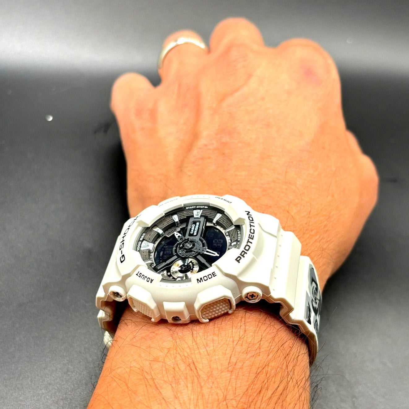Casio G-Shock GMA-S110F-7A Tribal Rose White Analog Digital Women's Watch NIB