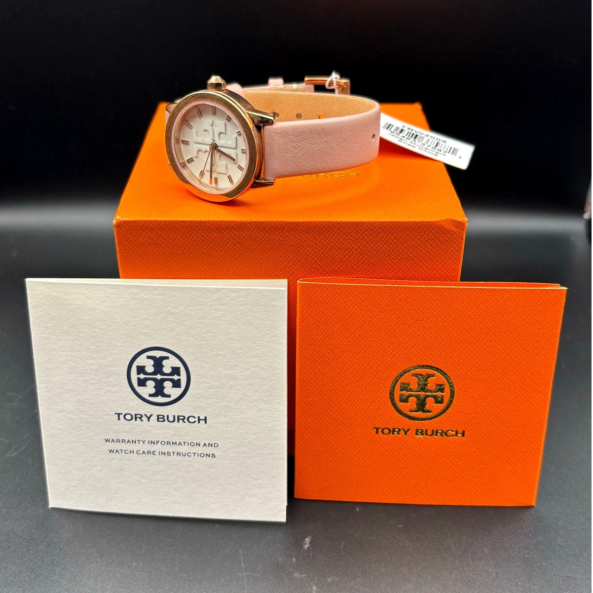 Tory Burch TBW2006 Women’s Gigi Pink Rose Gold Leather Quartz Watch NIBWT
