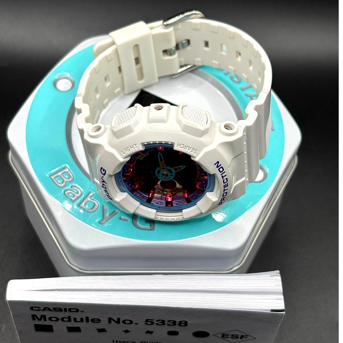 Casio Baby-G BA112-7A White Analog Digital Women's Watch NIB Discontinued