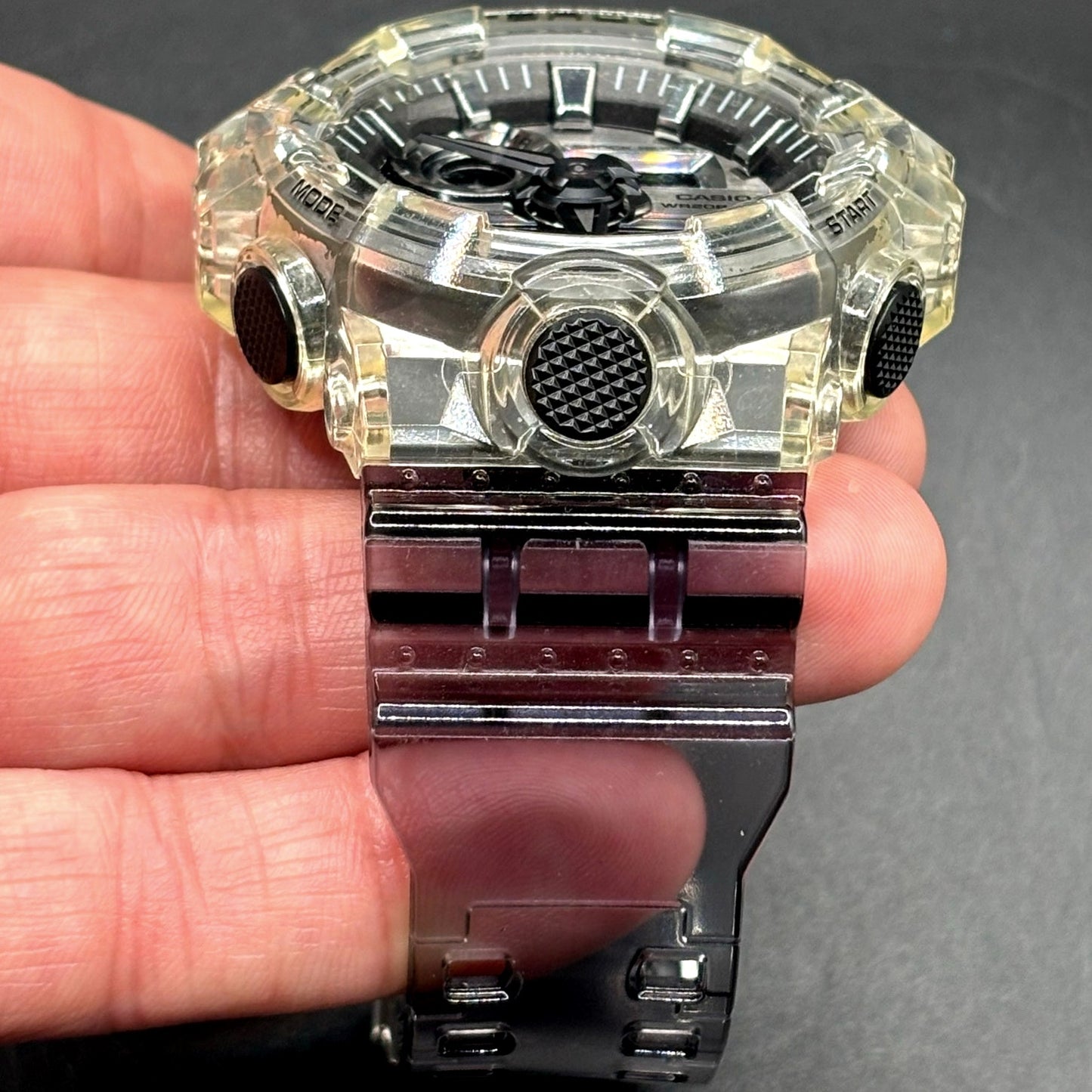Casio G-Shock GA-700SK-1A Clear Skeleton Series Transparent Resin Watch NIB