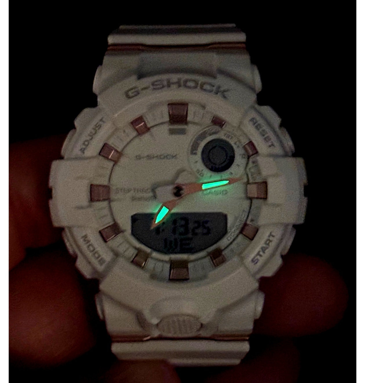 Casio G-Shock GMA-B800-7A Step Tracker Bluetooth White Rose Gold Women's Watch