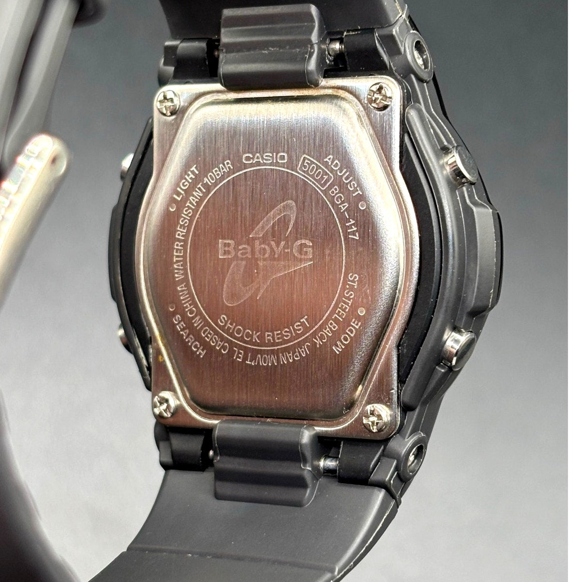 Casio Baby-G BGA-117-1B1 Black Pink Ana-Digi Women's Watch