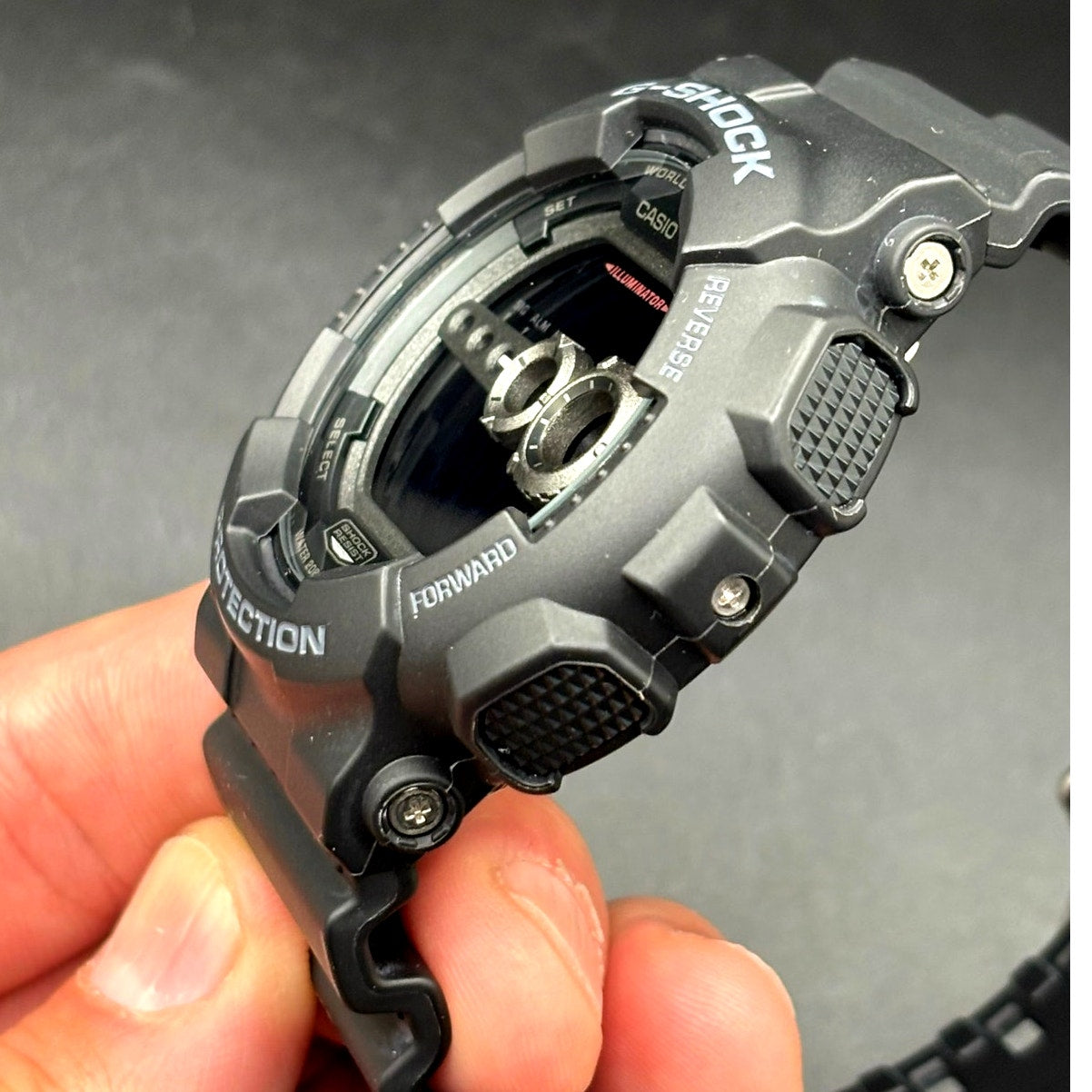 Casio G-Shock GD100-1B Black Digital High Brightness World Time 200M Watch NIB