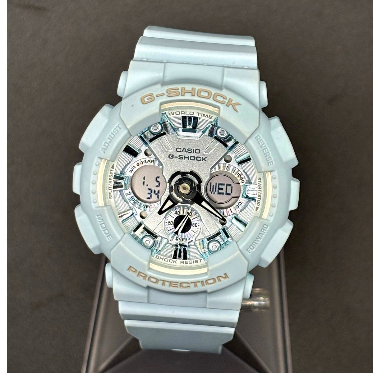 Casio G-Shock GMA-S120DP-2A S-Series Pastel Blue Analog Digital Women's Watch