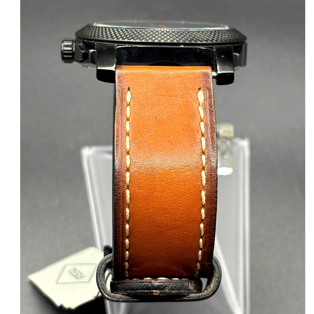 Fossil Machine FS5234 Chronograph Black Brown Leather Men’s Watch 45mm