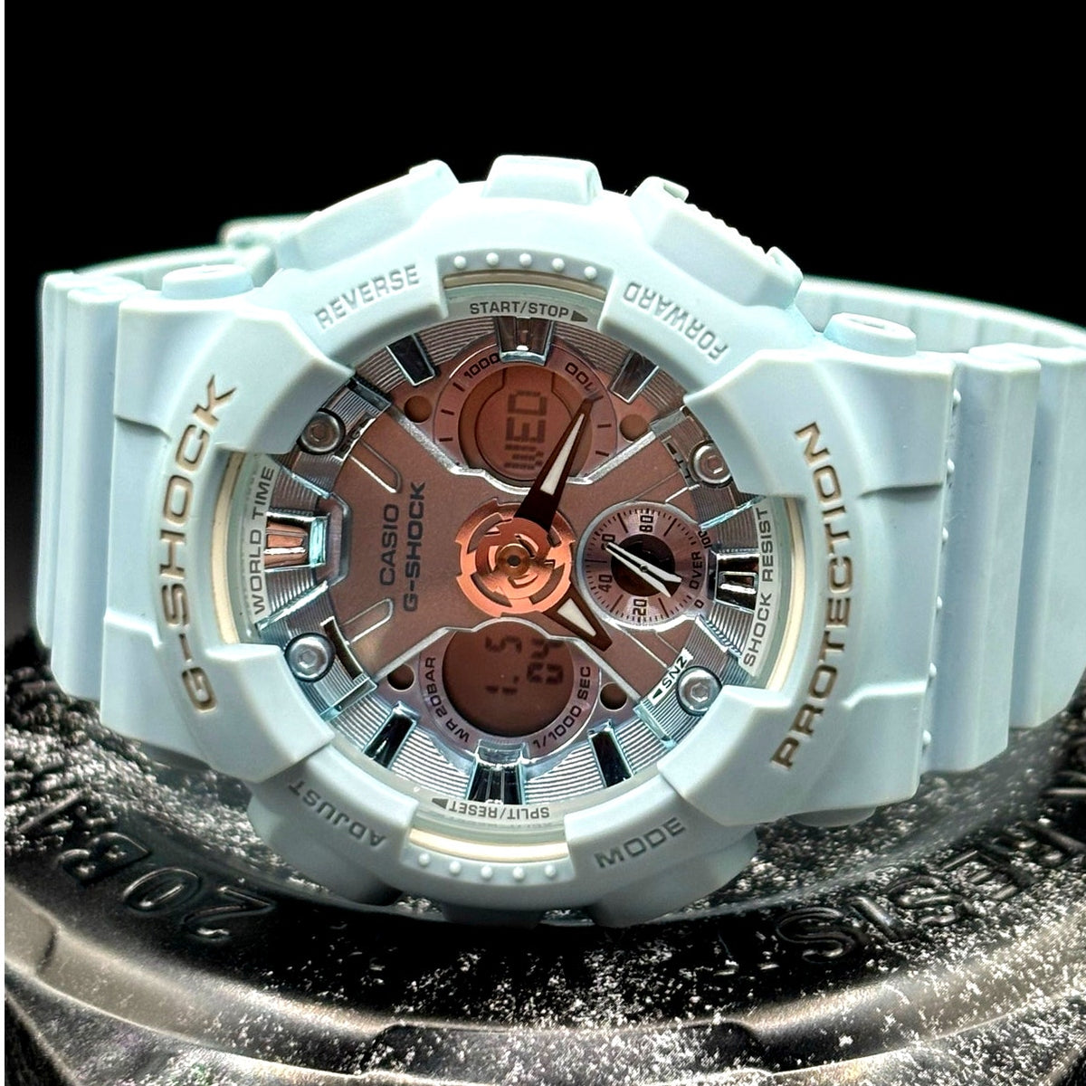 Casio G-Shock GMA-S120DP-2A S-Series Pastel Blue Analog Digital Women's Watch