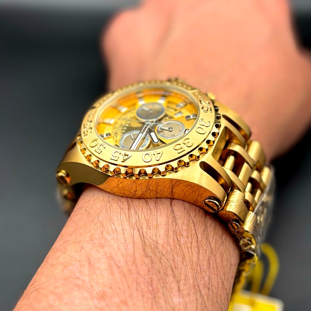 Invicta 45932 Mens Reserve Chaos Swiss Ronda Chrono Gold Tone Stainless Steel