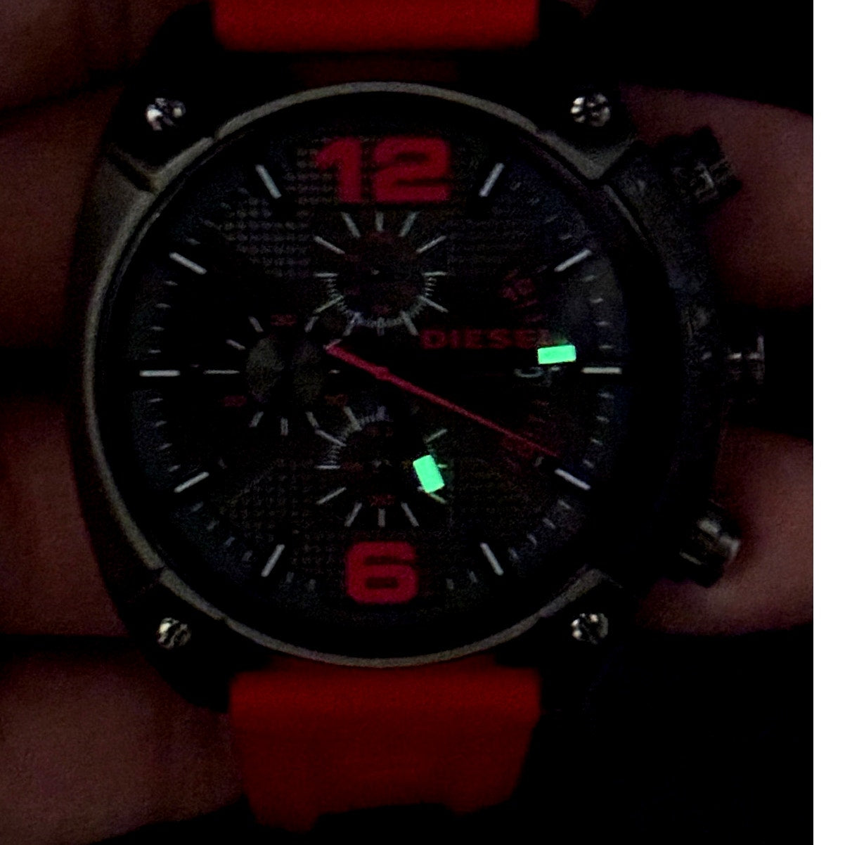 Diesel Overflow DZ4481 Chronograph Red Silicone 55mm Men’s Watch