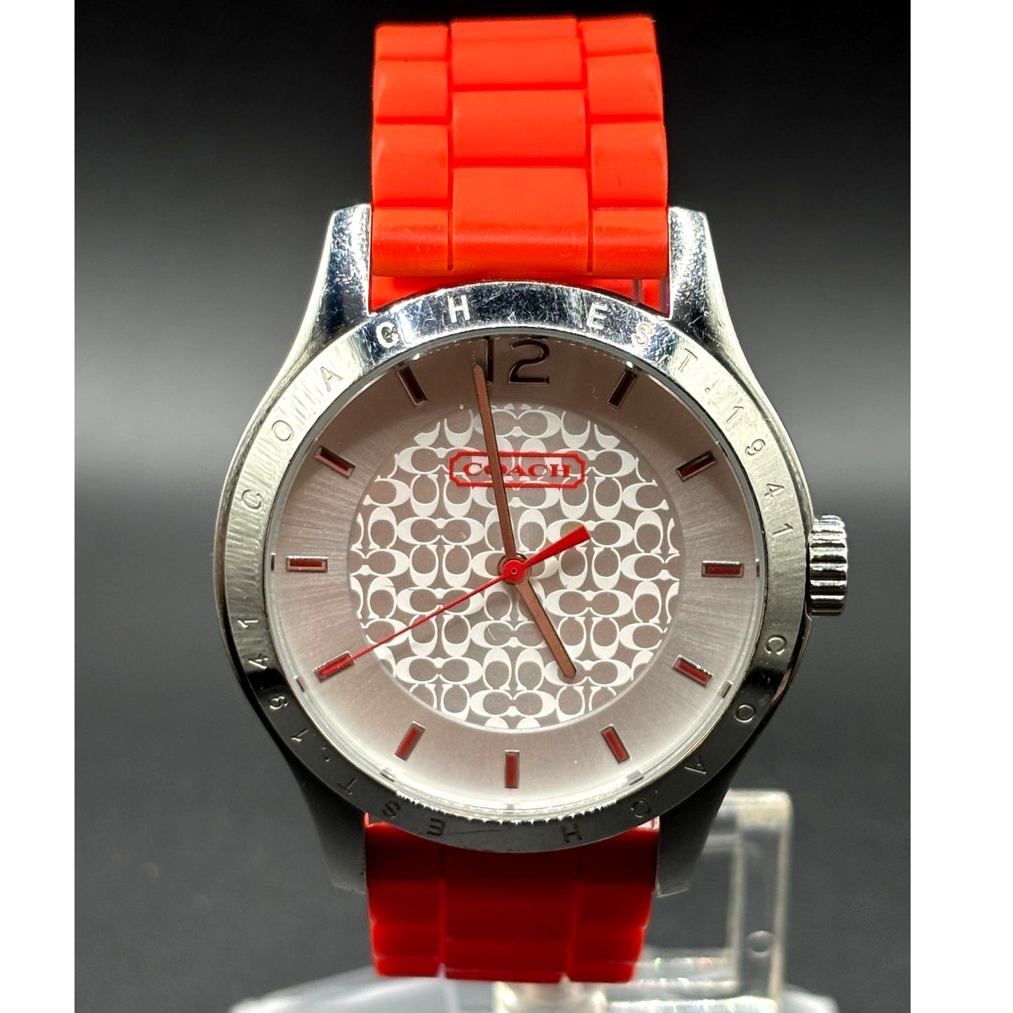 Coach Maddy CA.69.3.14.0706 Orange Silicone 41mm Quartz Women's Watch