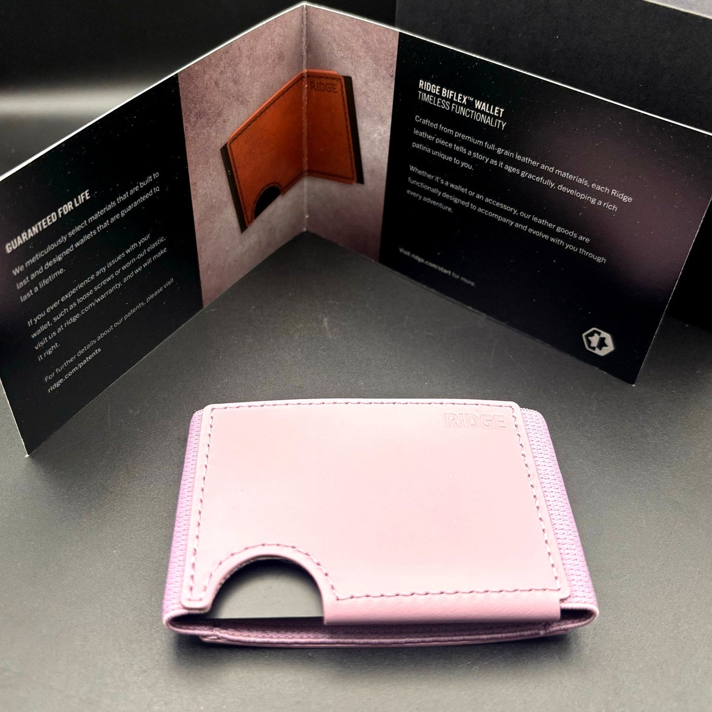 Ridge Biflex Leather Wallet RFID Blocking Slim Minimalist Card Holder NIBWT