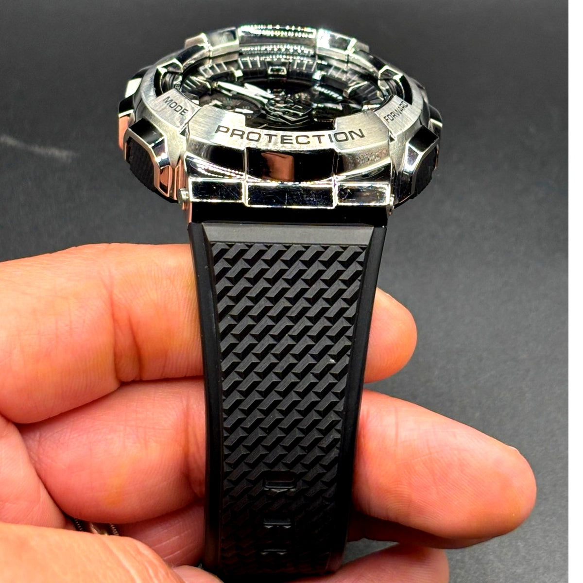 Casio G-Shock G-Steel GM110-1A Polished Metal Bezel Men’s Watch