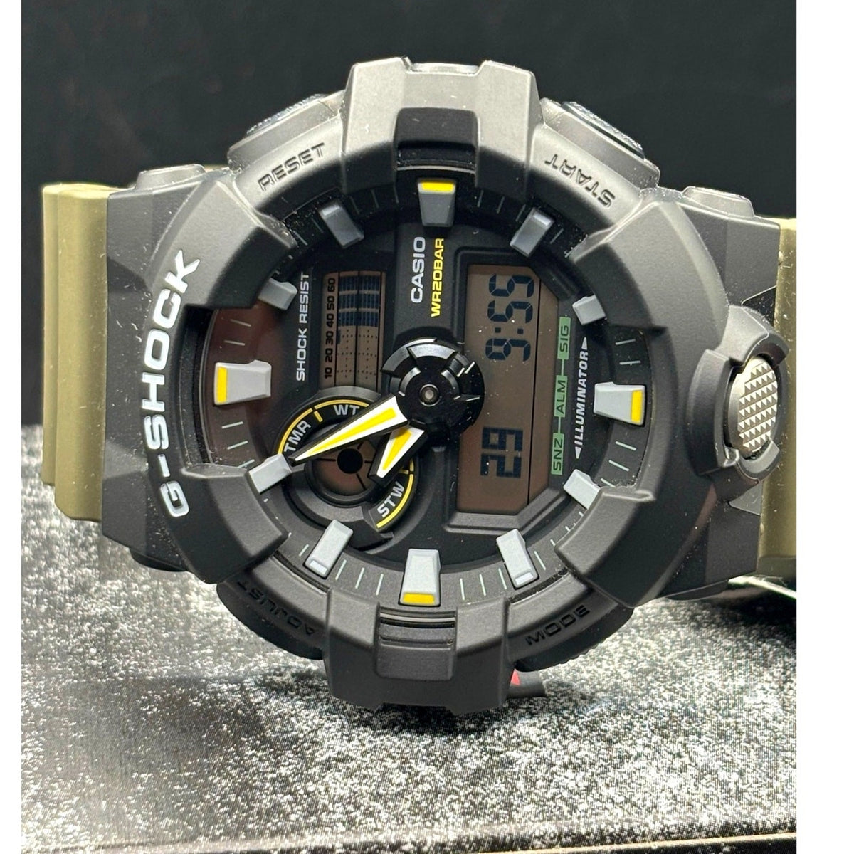 Casio G-Shock GA-710TU-1A3 Two-Tone Utility Olive Green Men’s Watch NIBWT