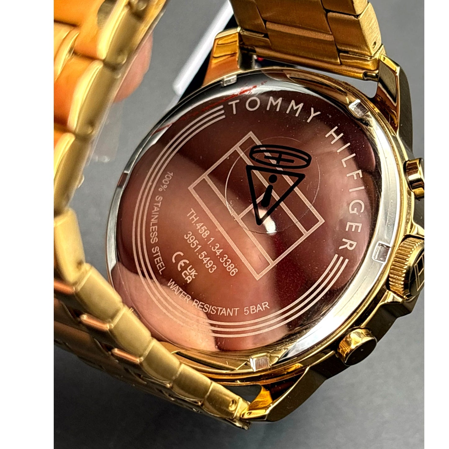 Tommy Hilfiger Luca 1710511 Men’s Multifunction Gold Tone Black Dial Watch NIBWT