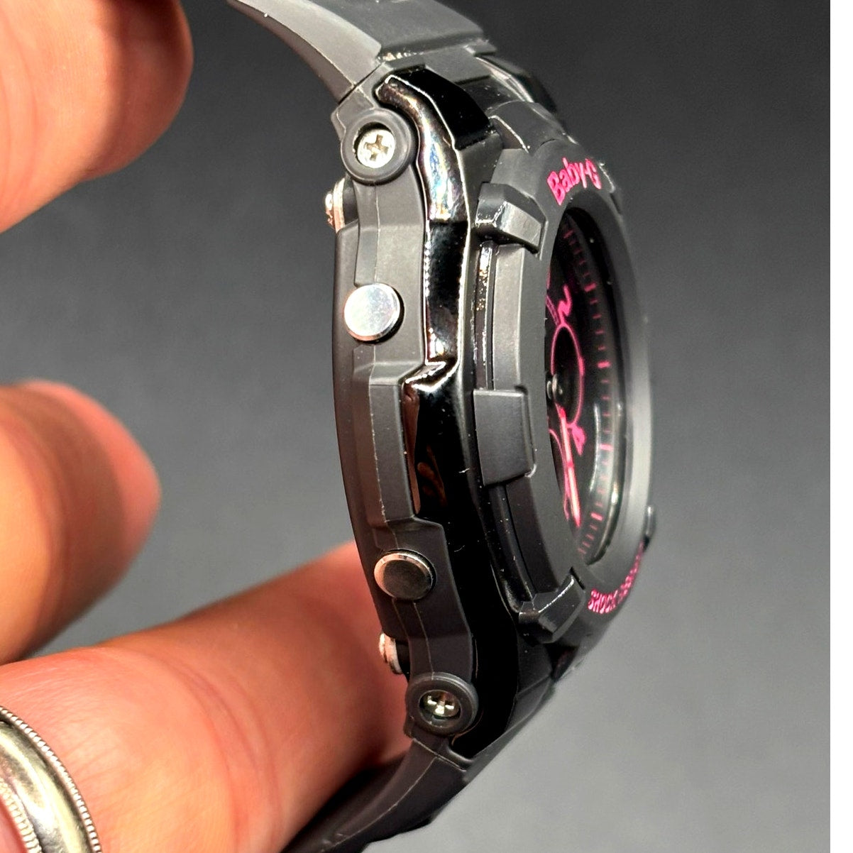 Casio Baby-G BGA-117-1B1 Black Pink Ana-Digi Women's Watch