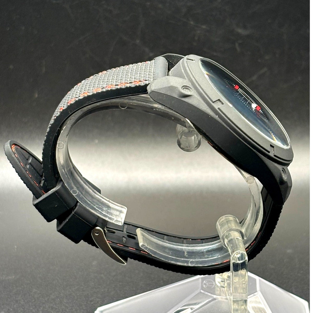 Guess Dash W1256G1 Men’s 46mm Black Multifunction Quartz Watch Red Accents