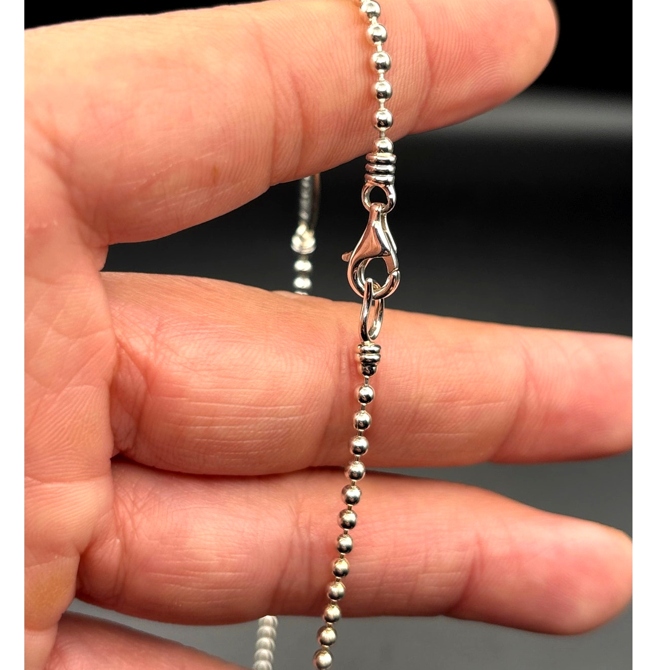 Lagos Beloved Fluted Heart Sterling Silver Locket Necklace Caviar Bead Chain NWT