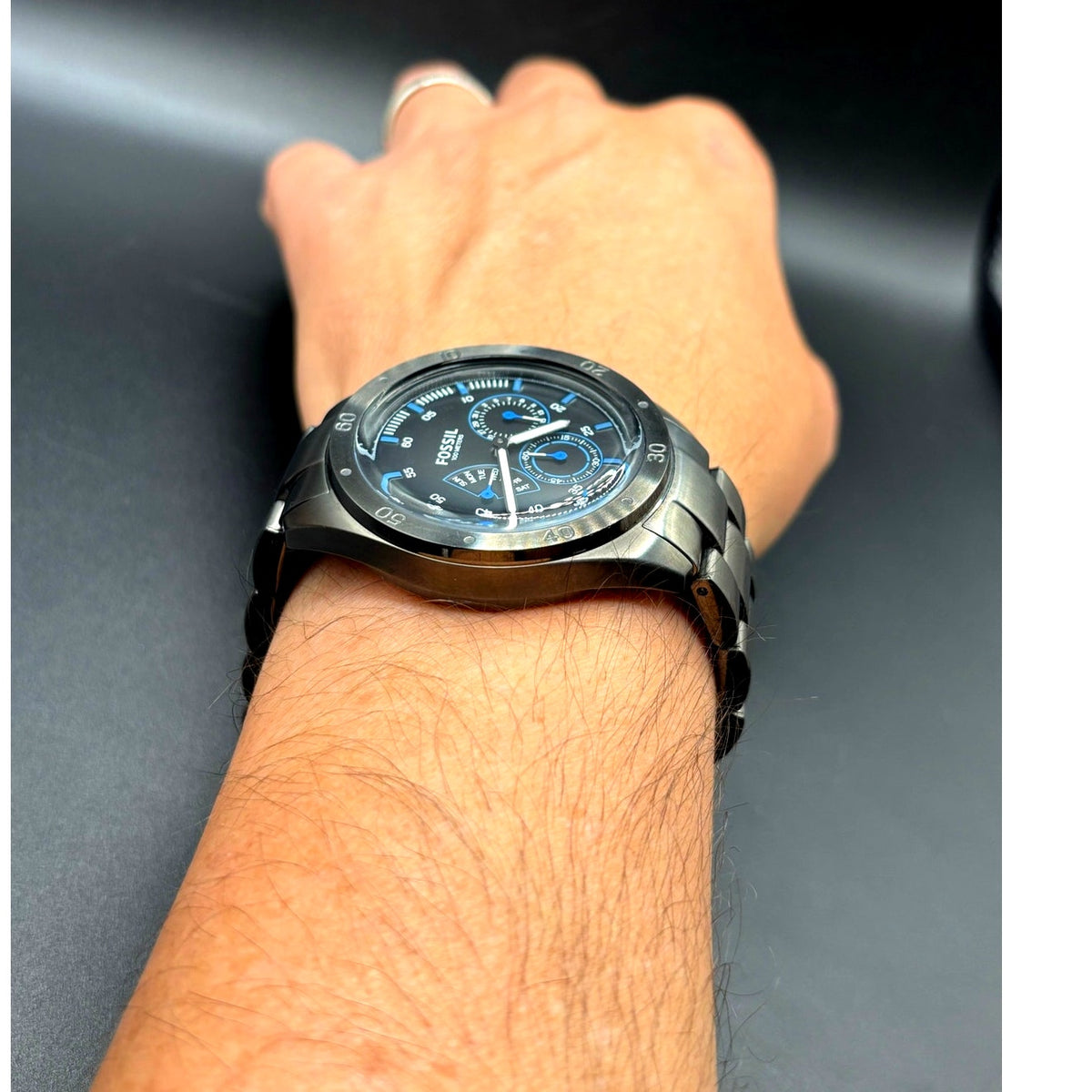 Fossil Sport 54 CH3035 Multifunction Black Blue 44mm Men’s Watch 100M