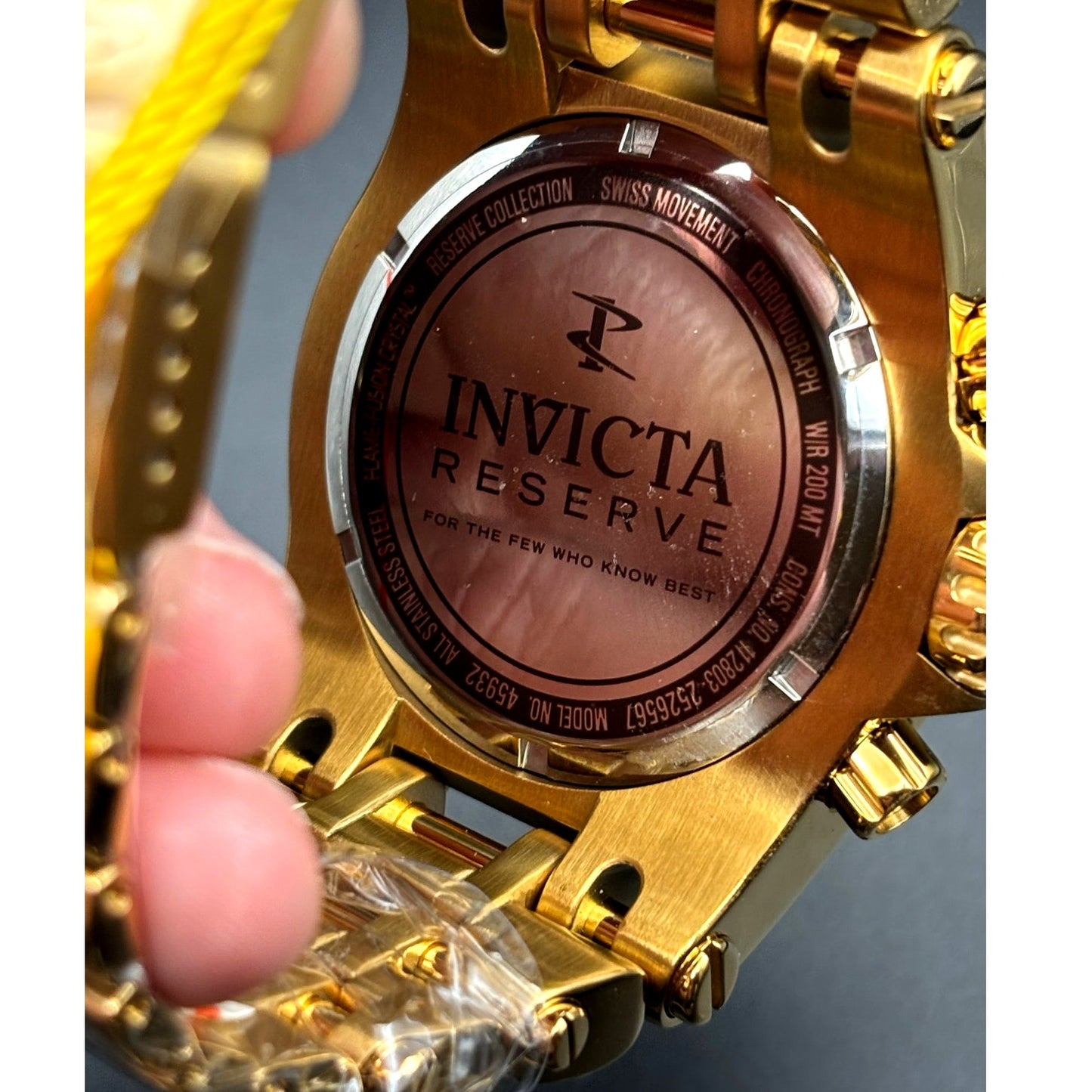 Invicta 45932 Mens Reserve Chaos Swiss Ronda Chrono Gold Tone Stainless Steel