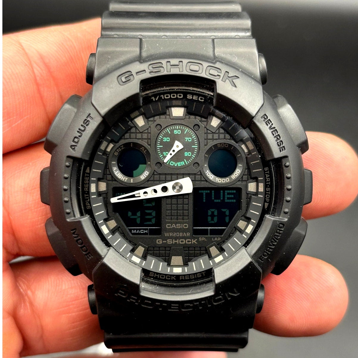 Casio GShock GA100MB-1A Mens Black Analog Digital Shock Magnetic Resistant NIBWT