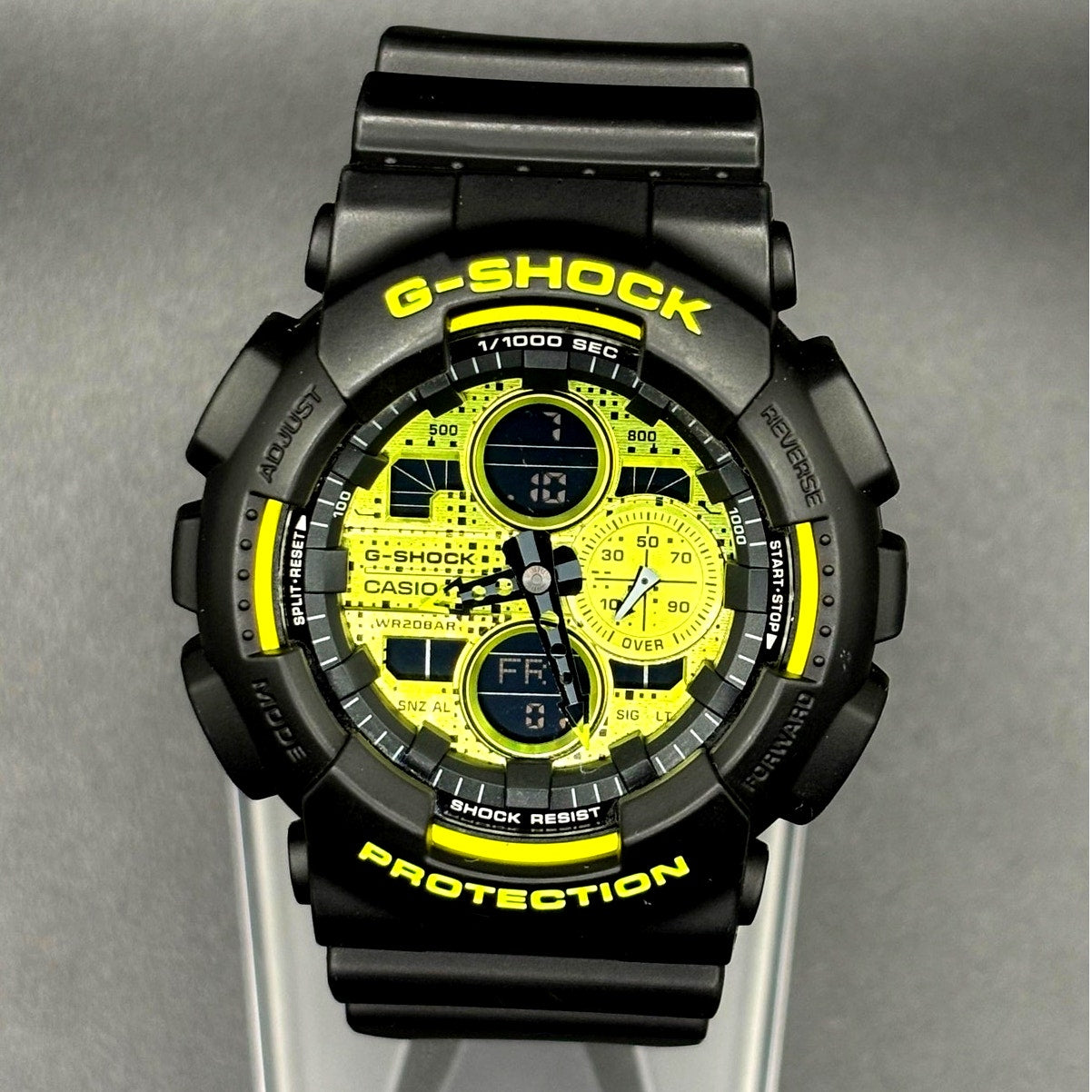 Casio G-Shock GA140DC-1A Analog Digital Black Vivid Yellow Men's Watch