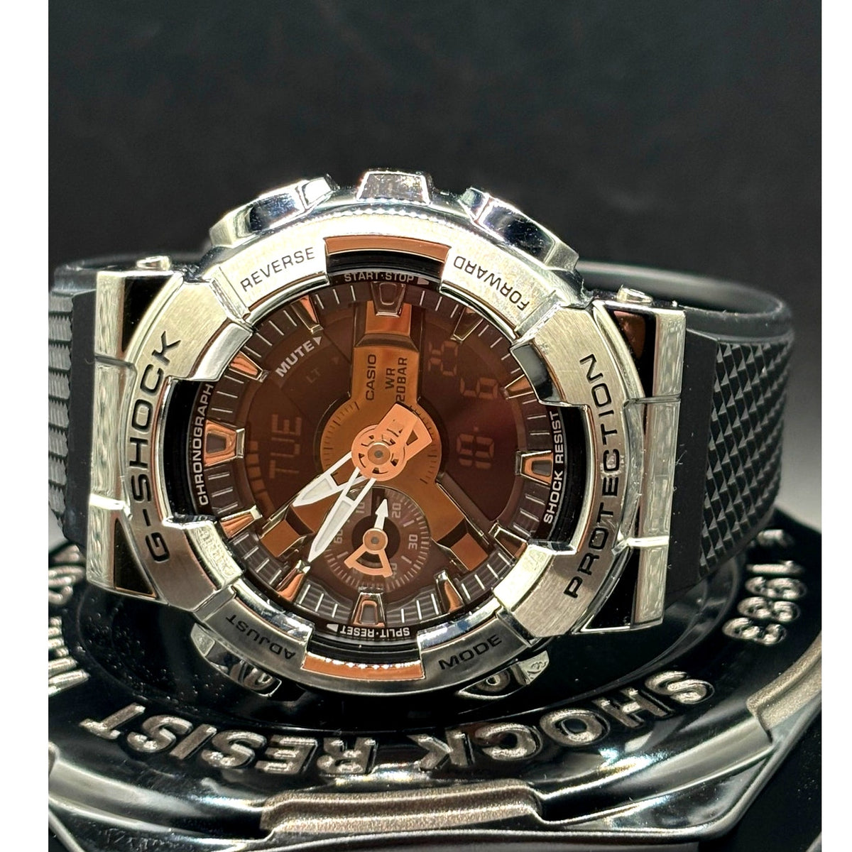 Casio G-Shock G-Steel GM110-1A Polished Metal Bezel Men’s Watch