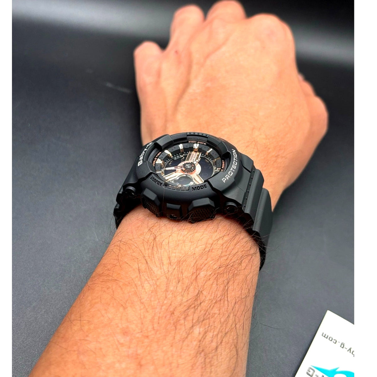 Casio Baby-G BA-110RG-1A Black Rose Gold Analog Digital Watch NIBWT 100M