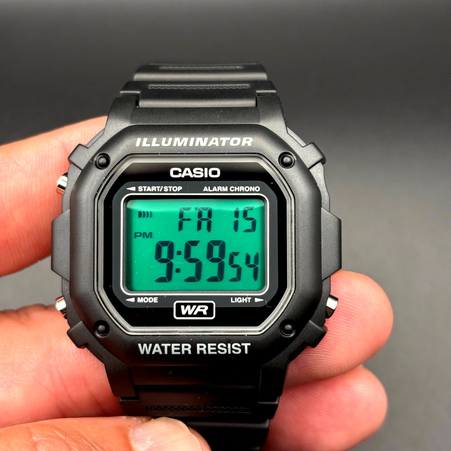 Custom Casio F108WH Teal Glow Edition with Teal Light Filter NIB