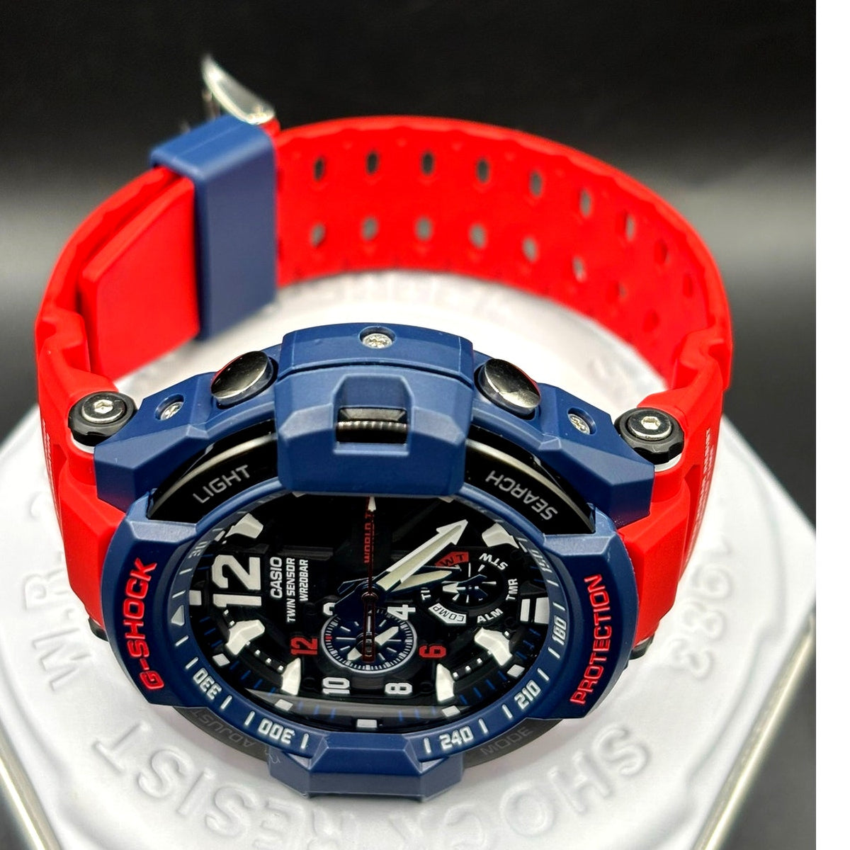 Casio G-Shock Gravitymaster GA-1100-2A Twin Sensor Blue Red Watch