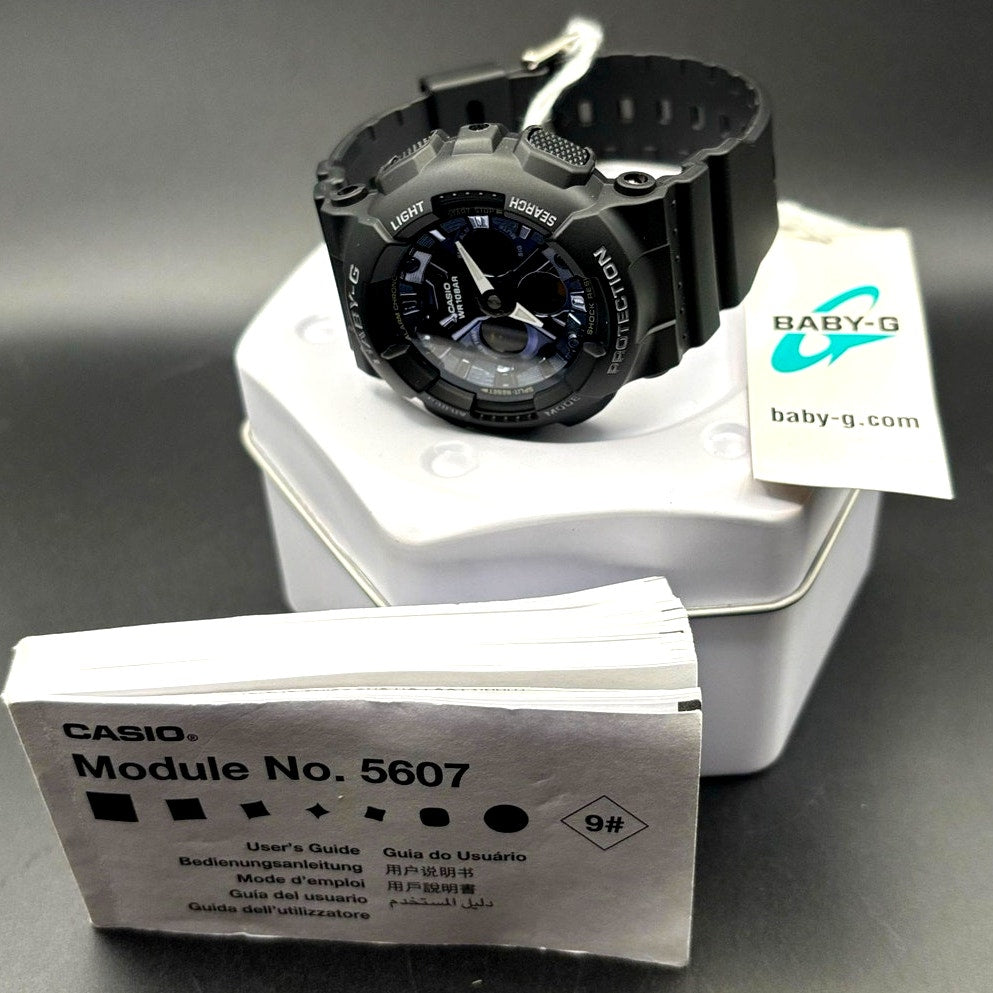 Casio Baby-G BA130-1A2 Metallic Blue Black Analog Digital Women's 43MM Watch NIB