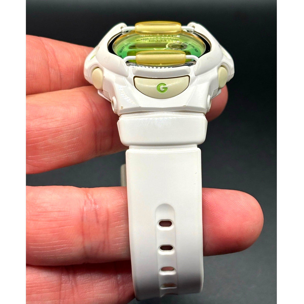 Casio Baby-G BG-169R-7C White Green Digital 200M Data Bank Watch