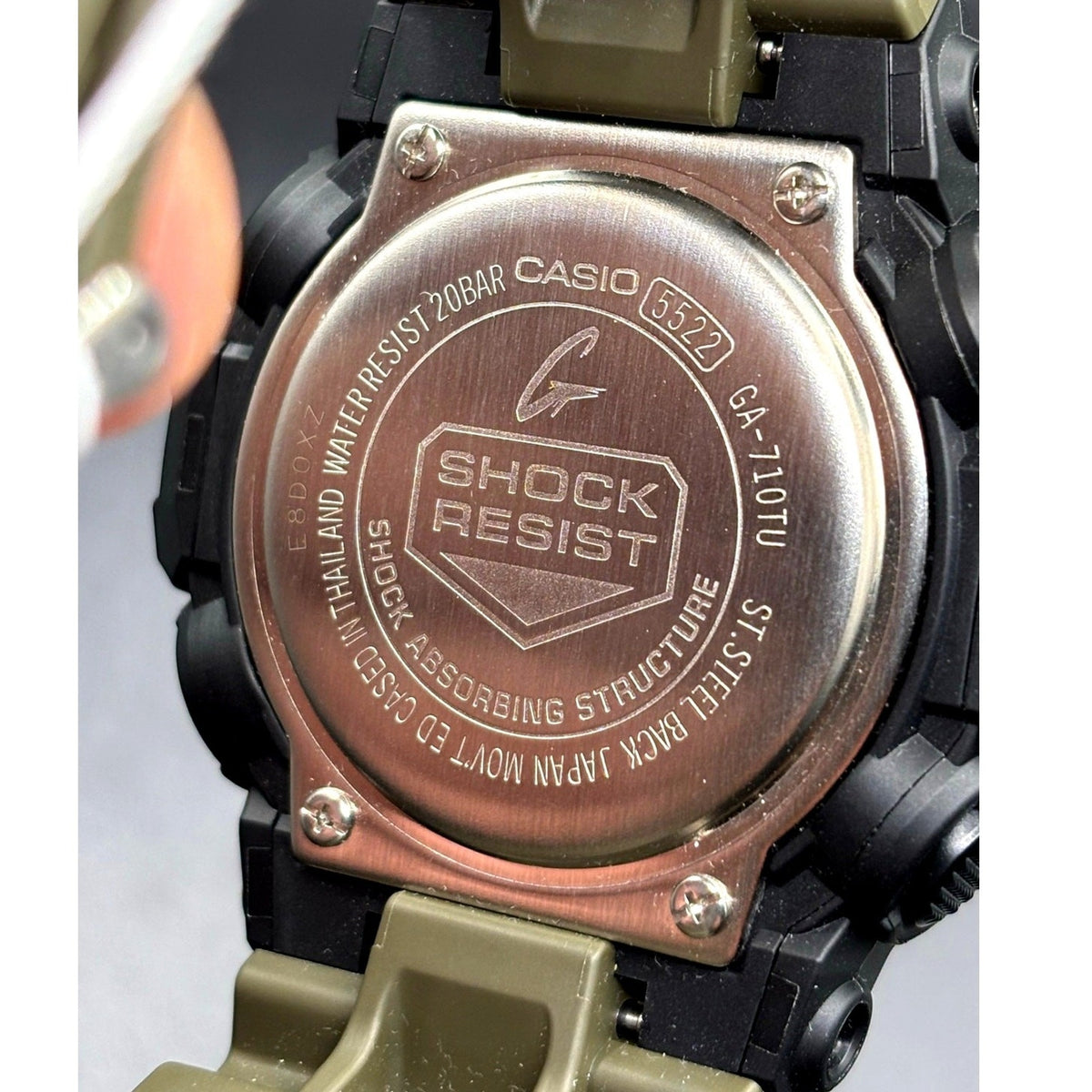 Casio G-Shock GA-710TU-1A3 Two-Tone Utility Olive Green Men’s Watch NIBWT