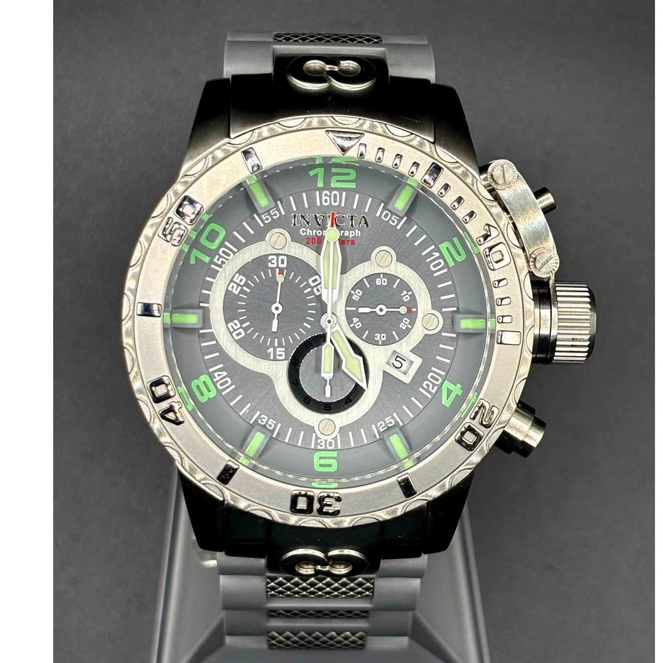 Invicta Corduba 6675 Chronograph 52mm Steel Polyurethane Grey Dial Men's Watch