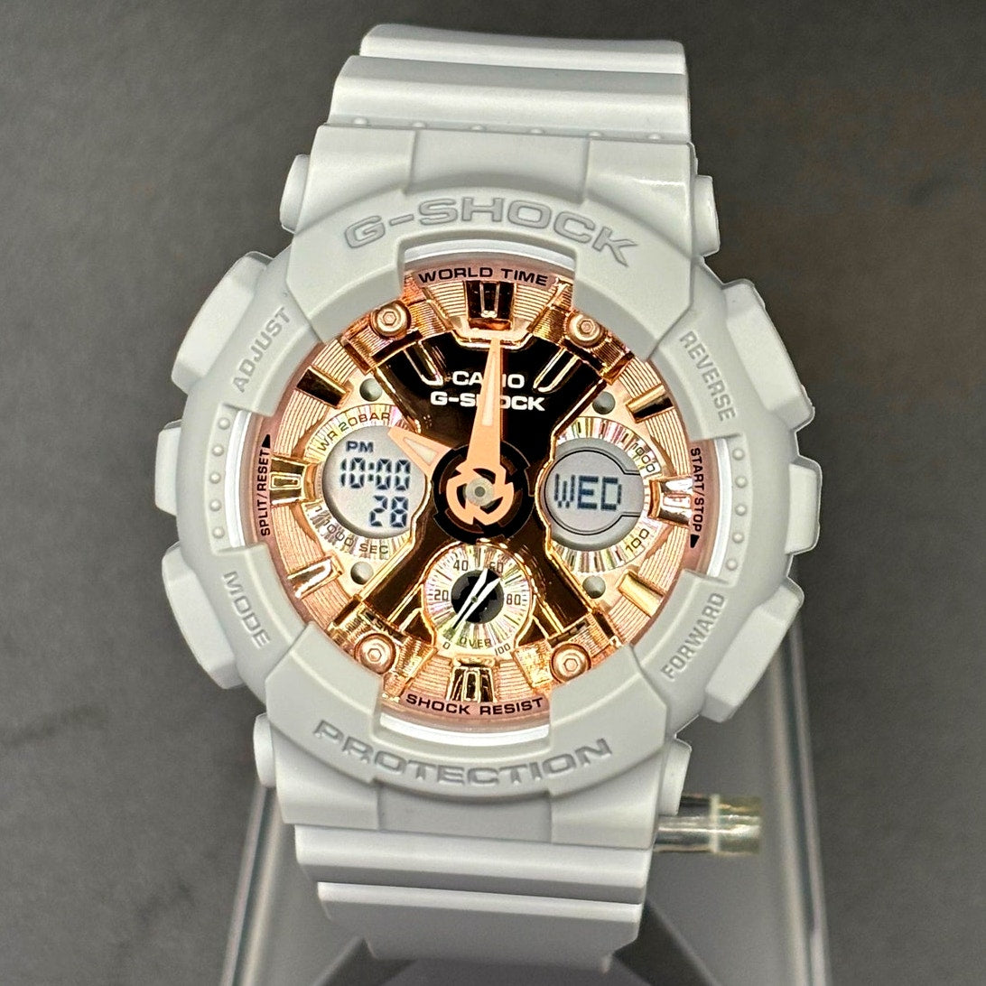 Casio G-Shock GMA-S120MF-8A Matte Gray Metallic Rose Gold Dial Women's Watch