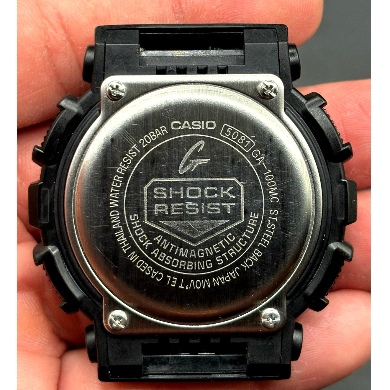 Casio G-Shock GA100MC-1A4 Military Color Black Gold  Nylon Cloth Men's Watch