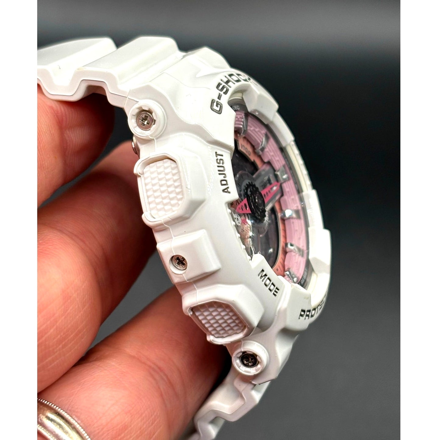 Casio G-Shock GMA-S110MP-4A White Pink Analog Digital Women's Watch