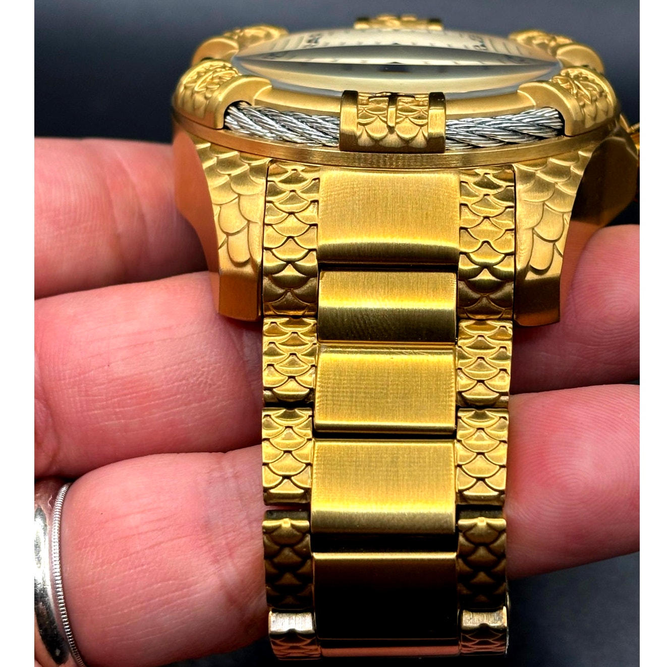 Invicta 32342 Bolt Trinitite Koi Automatic Gold Blue Skeleton Dial 52mm