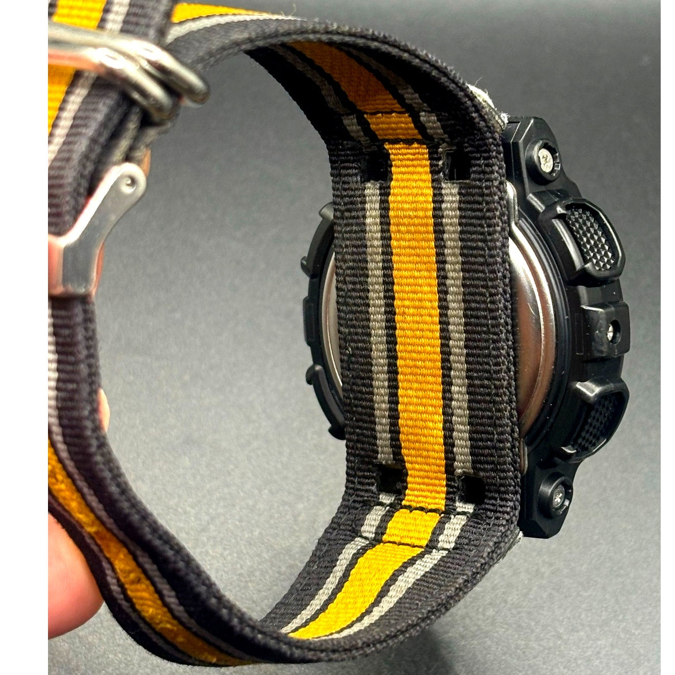 Casio G-Shock GA100MC-1A4 Military Color Black Gold  Nylon Cloth Men's Watch