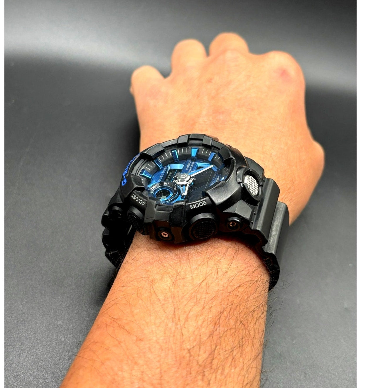 Casio G-Shock GA-710-1A2 Virtual Blue Analog Digital 200M Men’s Watch LED Light