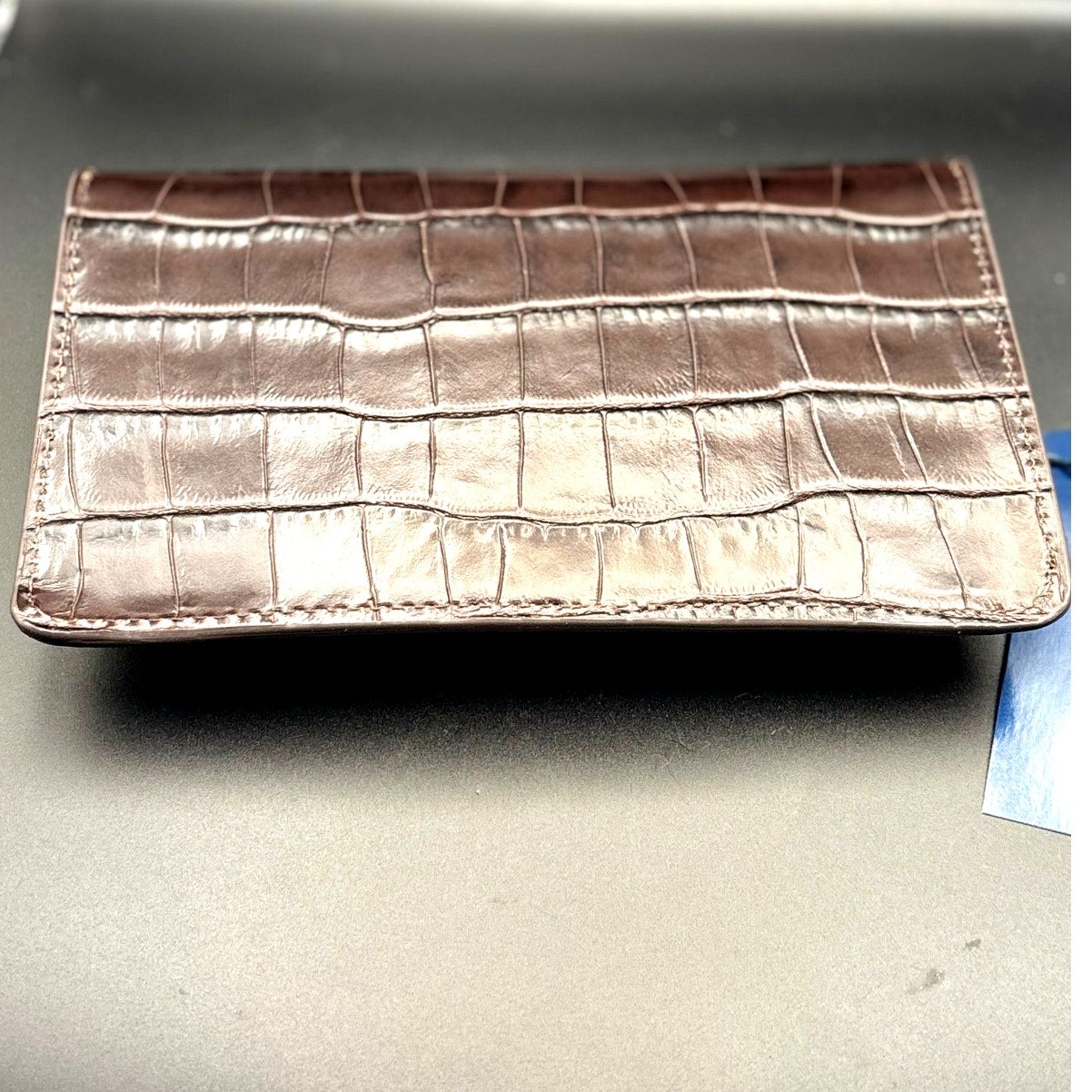 Dooney & Bourke Oakdale Milly Wristlet Espresso Embossed Calfskin Leather NWT