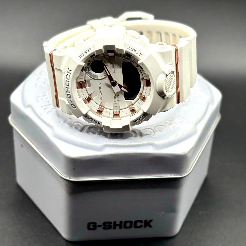 Casio G-Shock GMA-B800-7A Step Tracker Bluetooth White Rose Gold Women's Watch