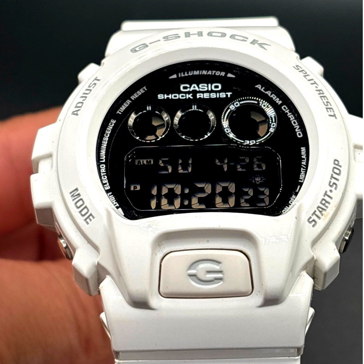 Casio G-Shock DW6900-7 Metallic Mirror White Glossy Digital Men's Watch NIBWT