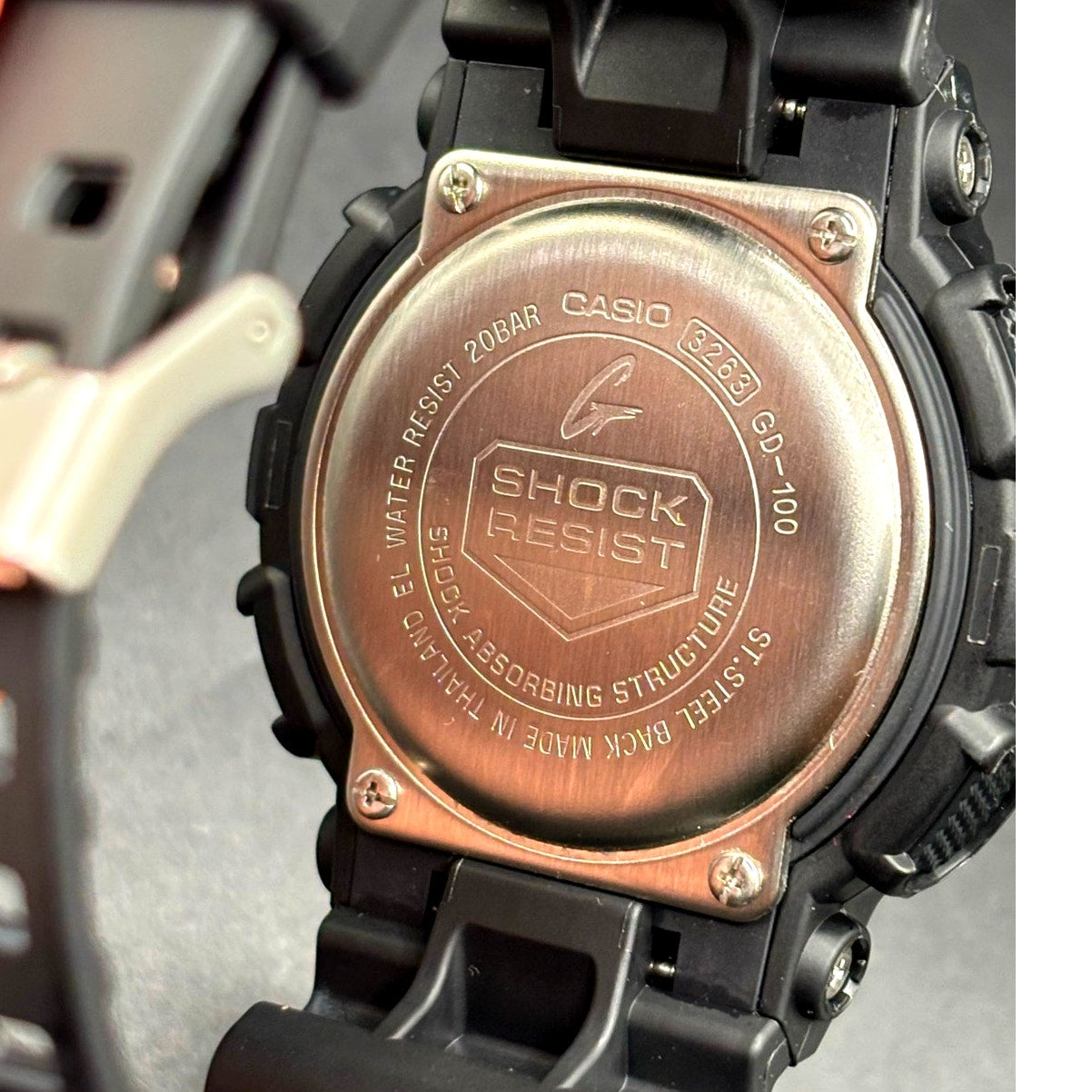 Casio G-Shock GD100-1B Black Digital High Brightness World Time 200M Watch NIB