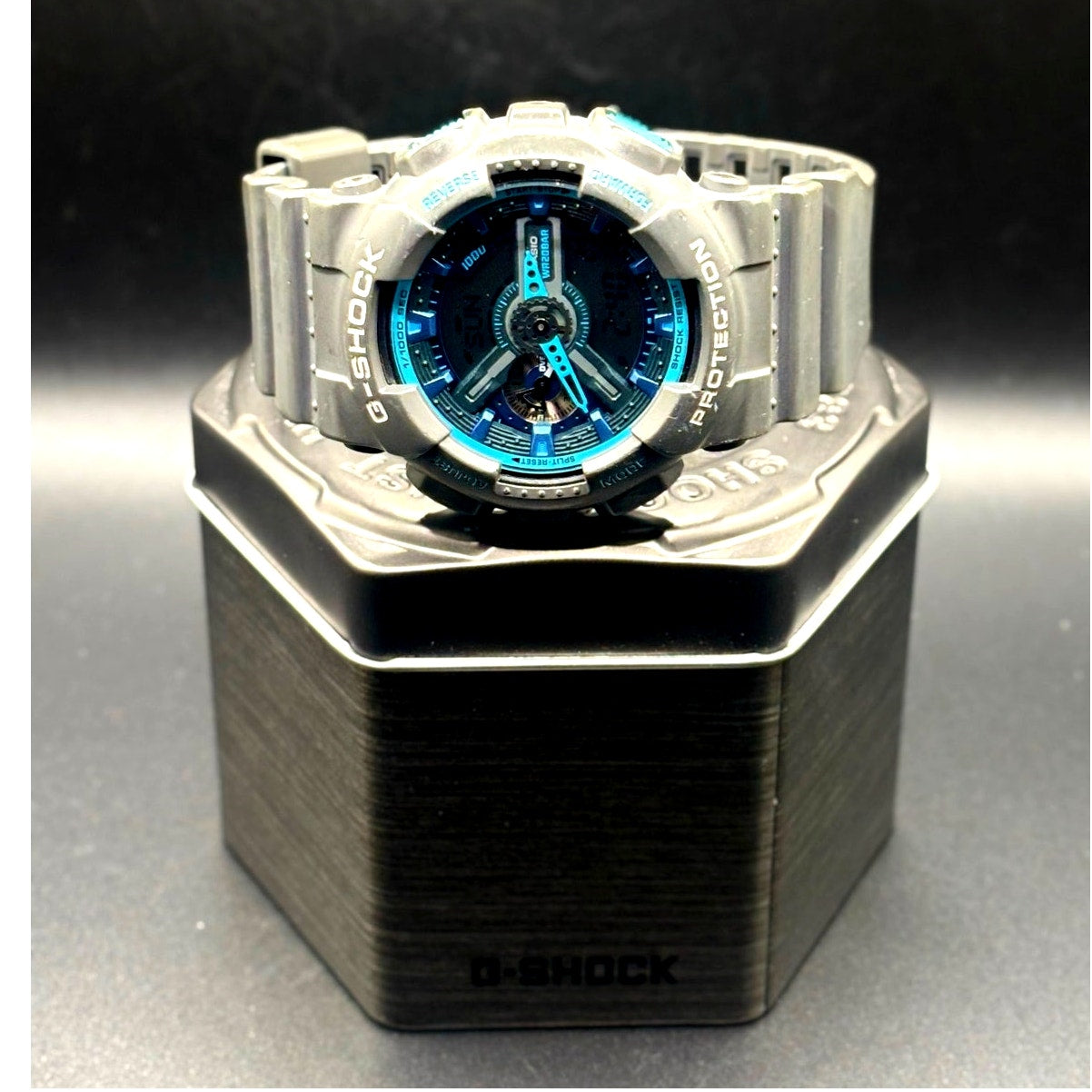 Casio G-Shock GA-110TS-8A2 Gray Teal Analog Digital Men's 51mm Watch