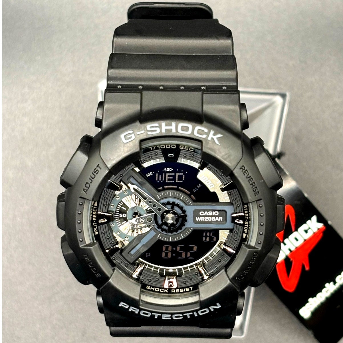 Casio G-Shock GA110-1B Men's Analog Digital Black Resin 200M Rugged Watch NIBWT