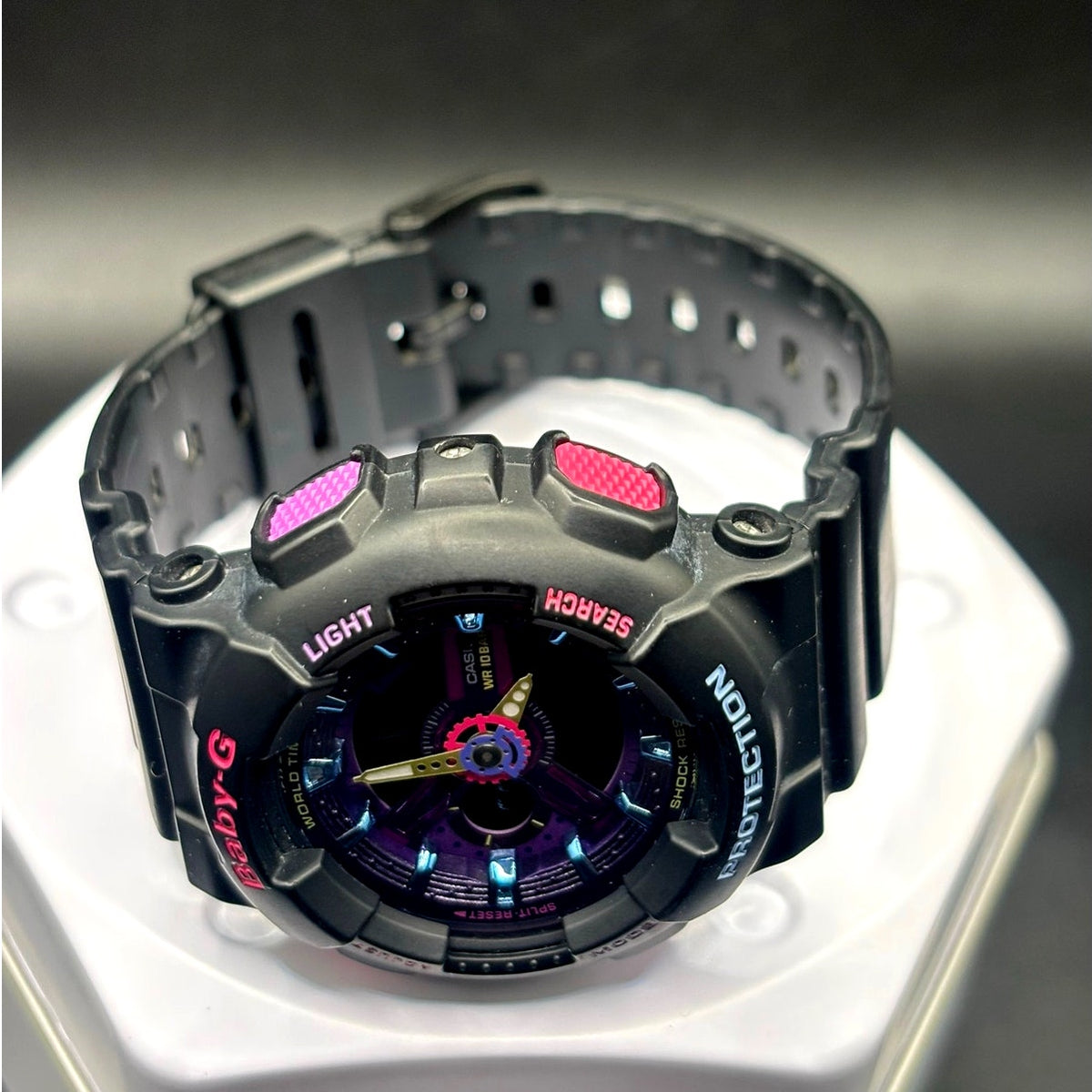 Casio Baby-G BA-110TM-1A Decora Style Analog Digital Black Purple Women’s Watch