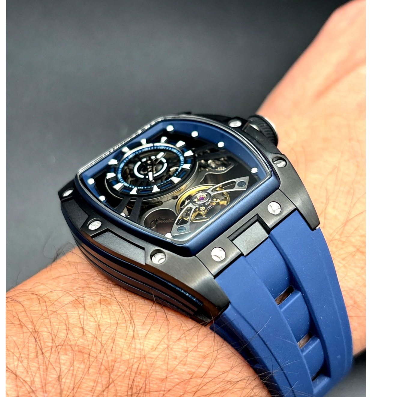 Invicta S1 Rally Torque 49036 Automatic Skeleton Dial Mens Watch 44mm Blue NIB