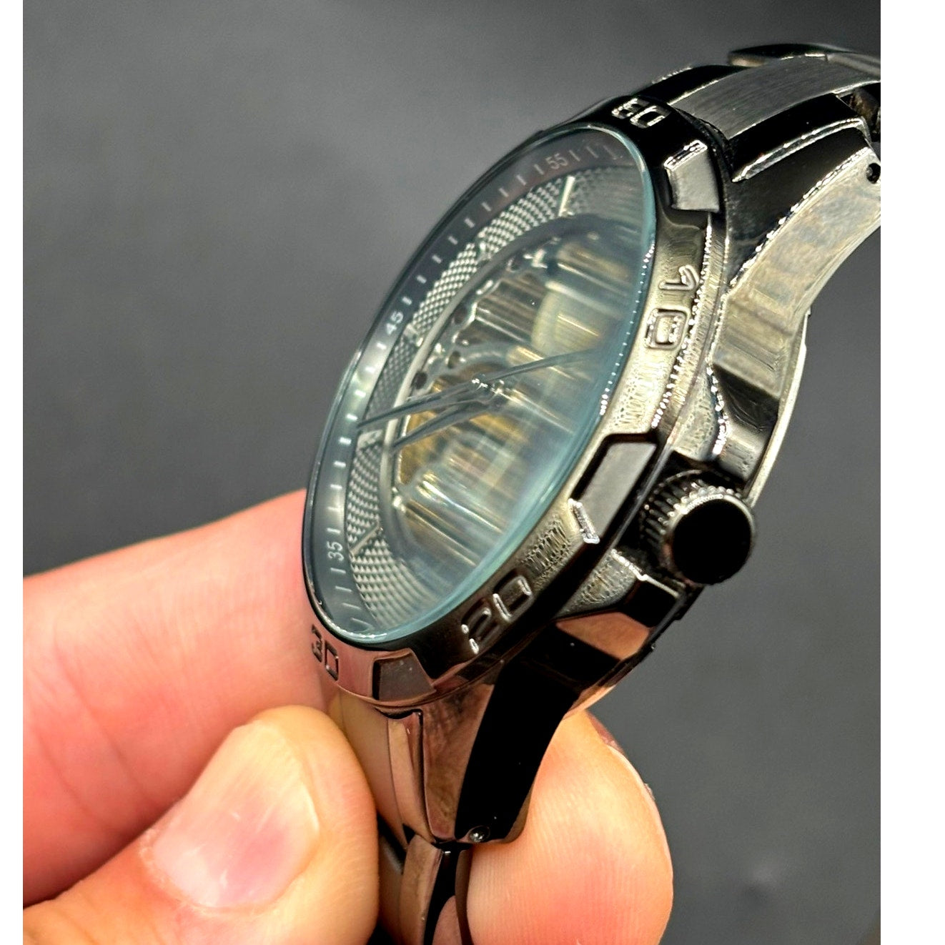 Relic by Fossil Brennan ZR11853 Automatic Skeleton Gunmetal Men’s Watch