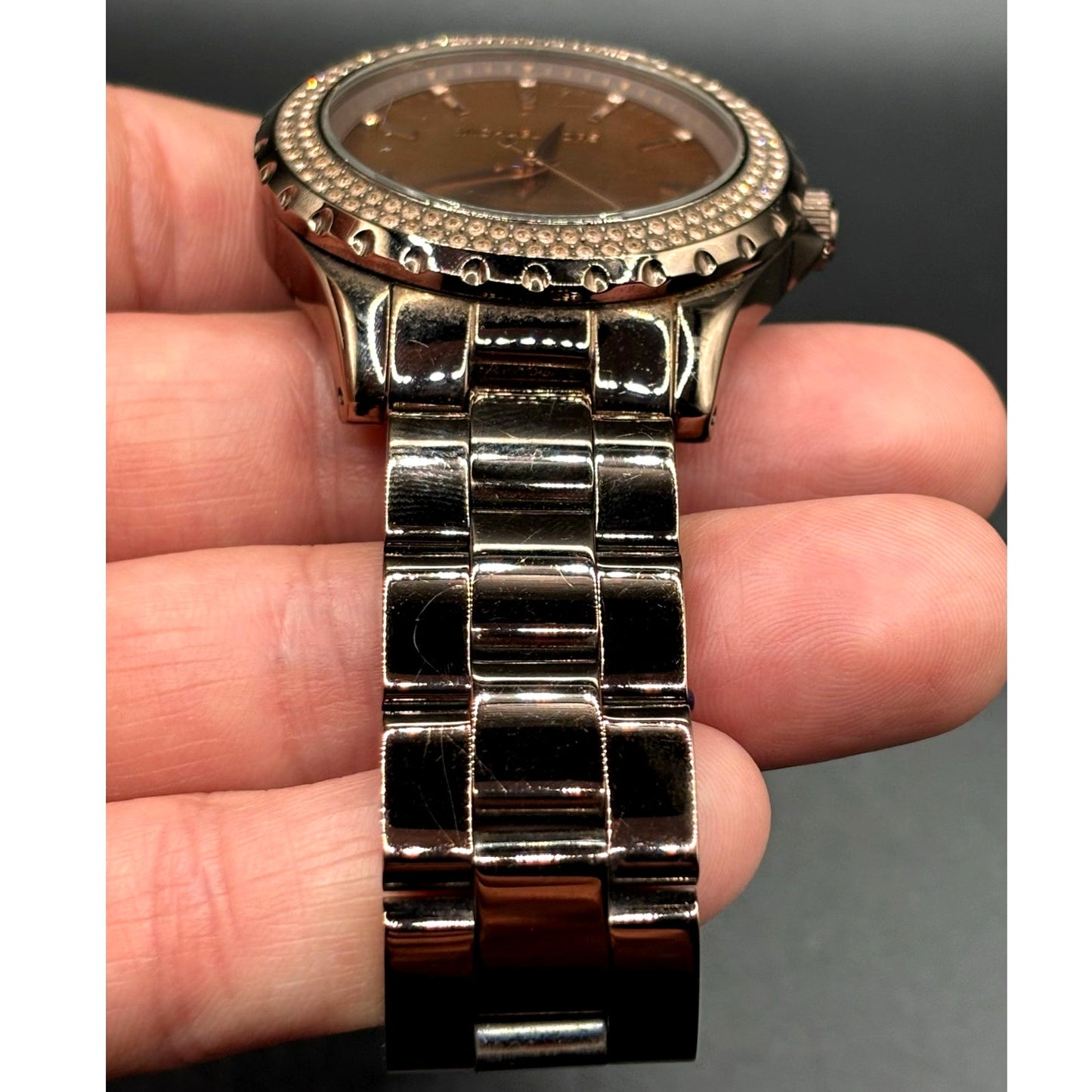 Michael Kors Madison Glitz MK5640 Espresso Brown Crystal Women’s Watch
