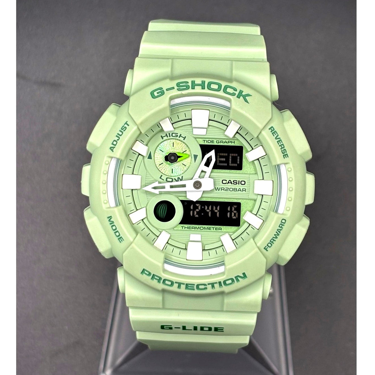 Casio G-Shock G-LIDE GAX-100CSB-3A Pastel Green Moon Tide Thermometer Watch